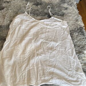 Wilfred White Lightweight Slip Camisole with Adjustable Spaghetti Straps